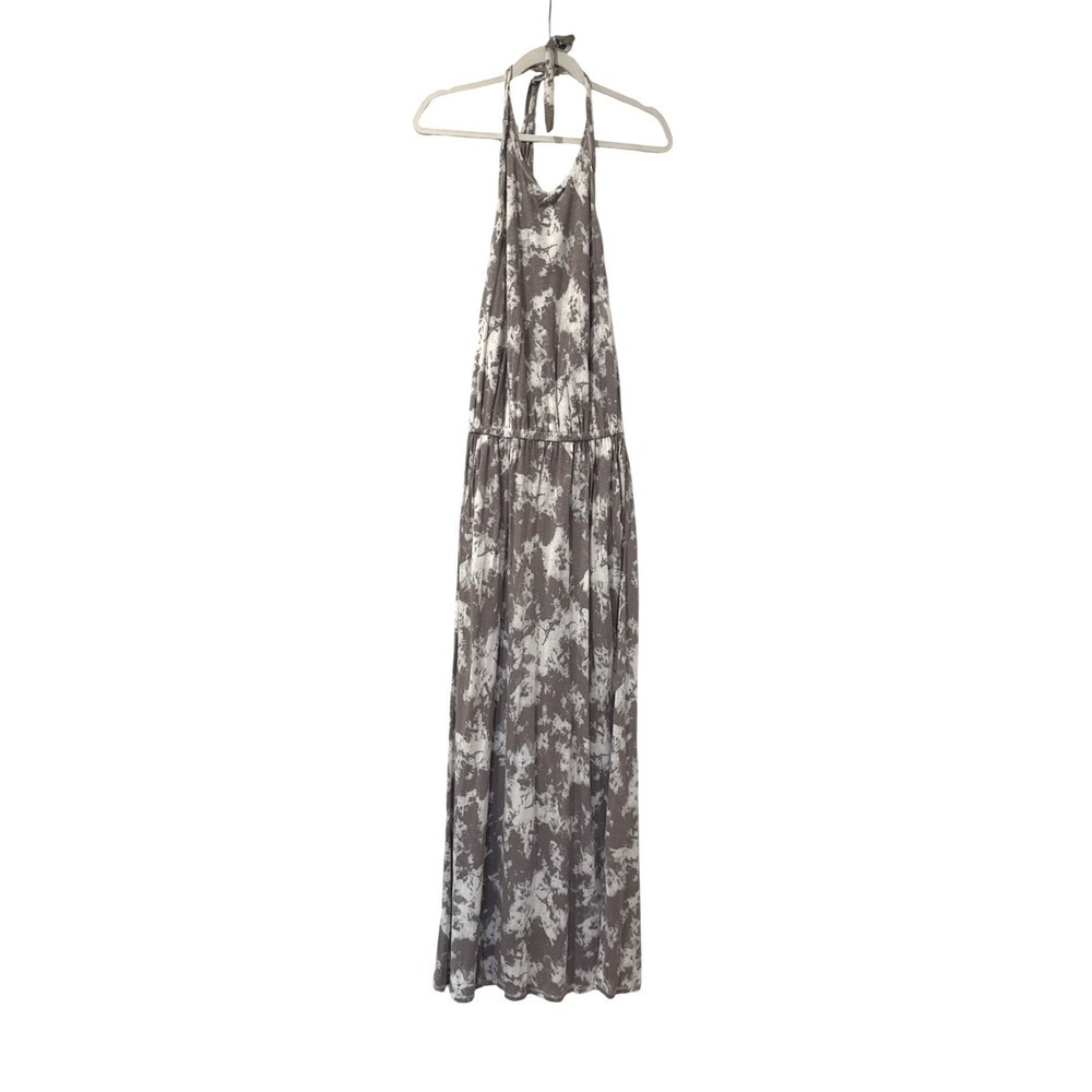 Rachel Roy Tie Dye Marble Print Maxi Dress Backless S Elastic Waist Resortwear